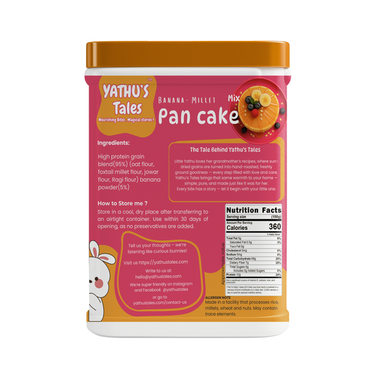 Yathu’s Tales – Banana Millet Pancake Mix | Healthy & Tasty Breakfast for Kids