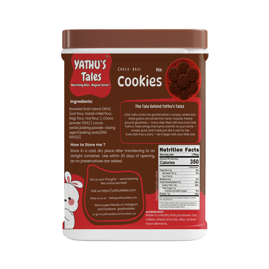 Yathu’s Tales – Choco Ragi Cookies Mix | Healthy & Nutritious Snack for Kids