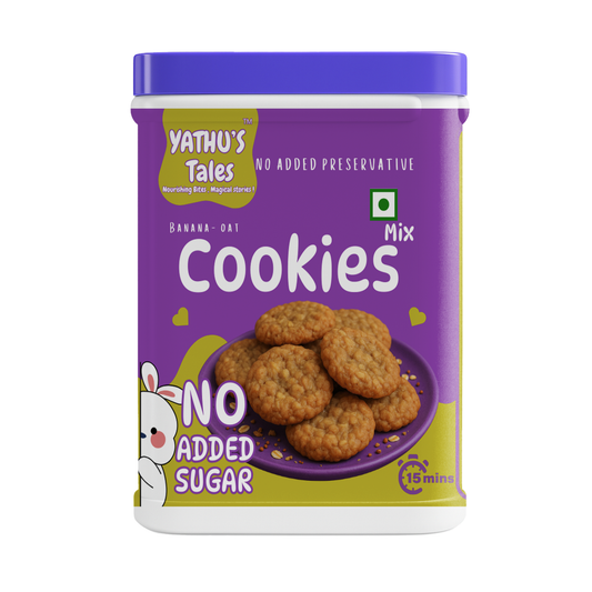 Yathu’s Tales – Banana Millets Cookies Mix | Healthy & Nutritious Snack for Kids
