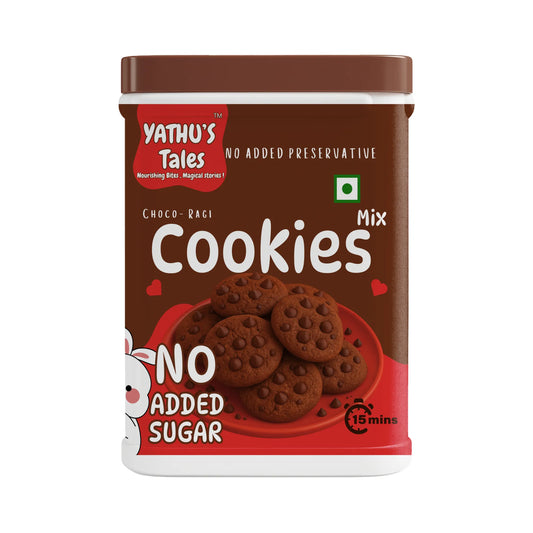 Choco ragi cookies mix for kids that is healthy and nutritious