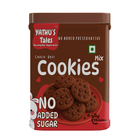 Yathu’s Tales – Choco Ragi Cookies Mix | Healthy & Nutritious Snack for Kids