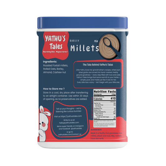 Yathu’s Tales Barley Millets Mix for Healthy Growth & Digestion