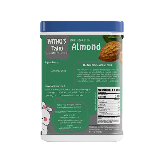 Yathu’s Tales Ghee-Roasted Almonds for Daily Nutrition
