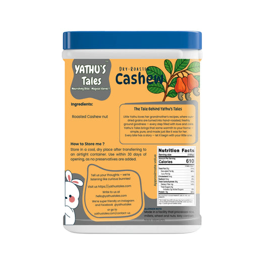 Yathu’s Tales dry-Roasted Cashews for Everyday Nutrition